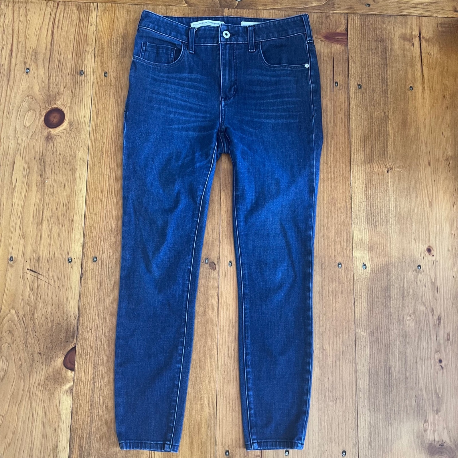 Pilcro By Anthropologie High Rise Denim Legging Jeans Size 28 Dark Wash A8